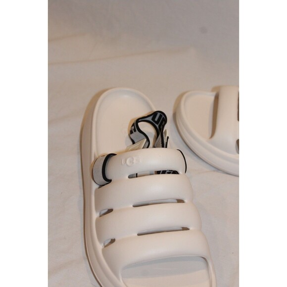 UGG MEN'S SPORT YEAH WATER RESISTANT SLINGBACK SANDALS WHITE NIB SZ 10 - Picture 3 of 5